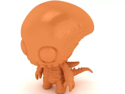 Alien Creature Figure  Funko Pop Style 3D print model