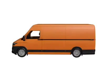 Generic Modern Delivery Van Urban Logistics Vehicle 07 3D model