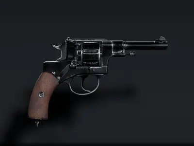 Revolver Nagant 1895  Free 3D model