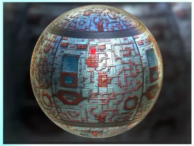 PBR Sci-Fi Seamless Realistic Material SBSAR 4k Texture 015 Texture