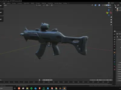 Sci-Fi Assault Rifle 06 Low Poly Game Ready Asset 3D model