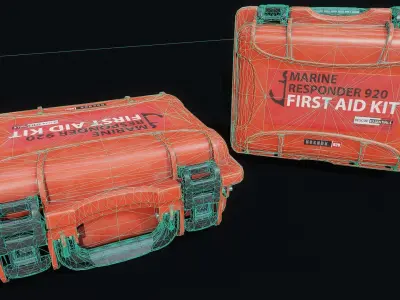 First aid kit low poly  Low-poly 3D model