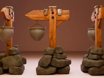 Stylized Signpost stylizedLowPoly 3D model