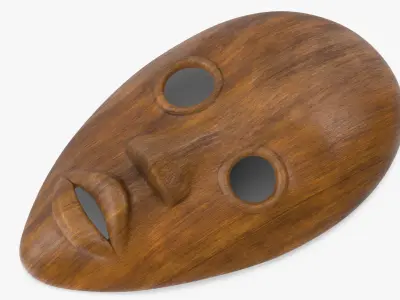  African Mask 7 Wood 