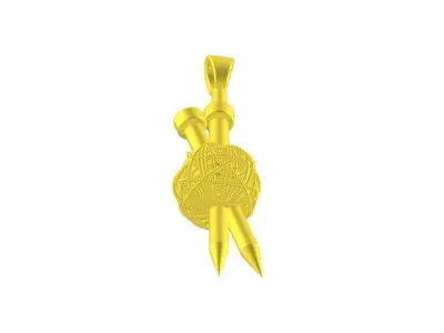 Pin screw pendant design 3D print model