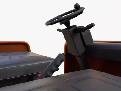 Industrial Utility Vehicle Low-poly 3D model