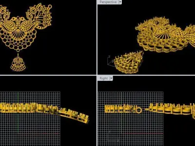 peacock tanmaniya pendant 3dm file 3D print model