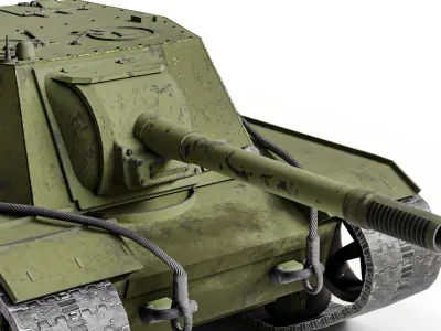 ISU 152 Tank Low-poly 3D model