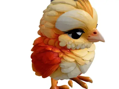 Adorable Baby Chick 3D Model Low-poly 3D model