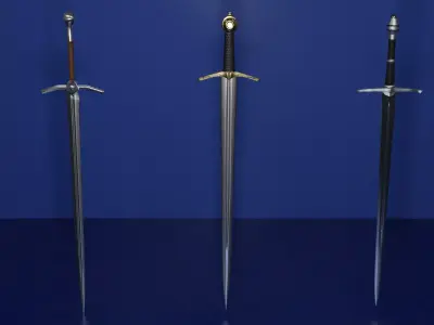 Swords pack Low-poly 3D model get