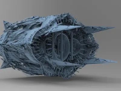 Dominator airship zeppelin 1 3D model