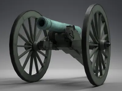 1835 Field Cannon Pack 3D model