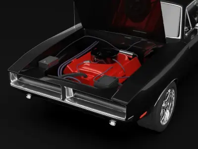 Dodge Charger  RT 1969 Free 3D model