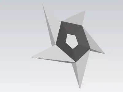 Ninja Shuriken Low-poly 3D model