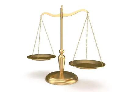 Scales of Justice Low-poly 3D model