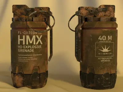 HMX GRENADE  Low-poly 3D model