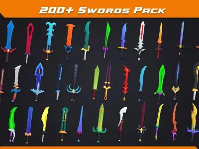 Swords Pack - Stylized Low Poly Low-poly 3D model