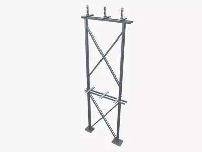 Electric Tower Low-poly 3D model