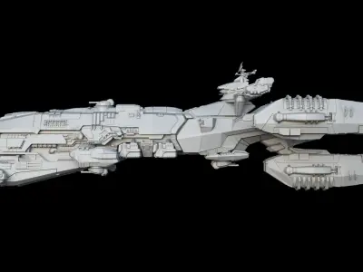 Space Battle Cruiser 3D model
