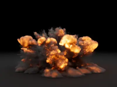 Low Poly Explosion 1 Trial version Free 3D model