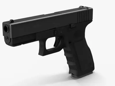 Glock 17 Low-poly 3D model 5