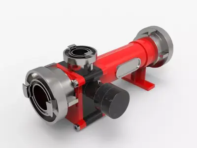 High-Quality 3D Model of a Firefighting Foam Mixer Low-poly 3D model