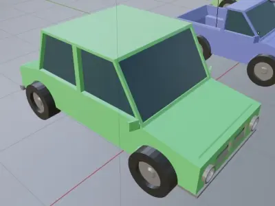 3D Cartoon Cars Pack Free low-poly 3D model