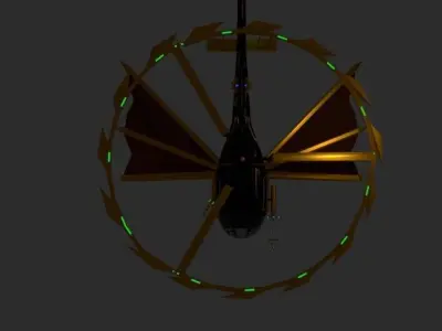 Steampunk Helicopter 3D model