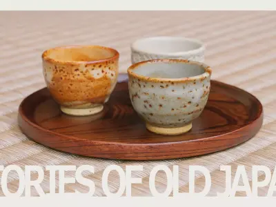 Japanese Guinomi Cup Set Low-poly 3D model