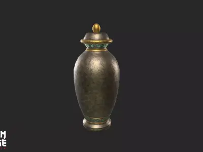Antique Metal Alchemy Pot Low-poly 3D model