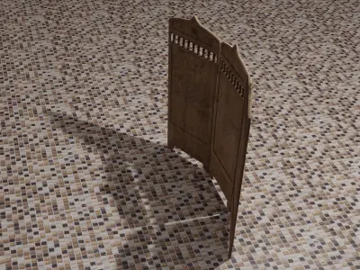 Folding screen Low-poly 3D model