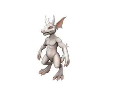 Dragon Rabbit Low-poly 3D model