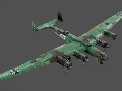 ME-264 Airplane Low-poly 3D model