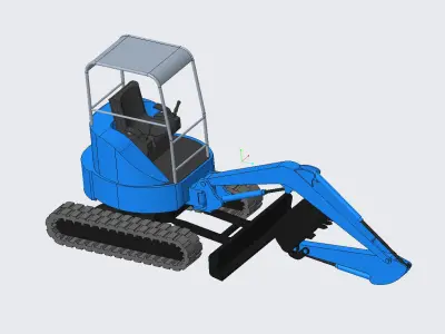 Mini Excavator 3D model from CGTrader