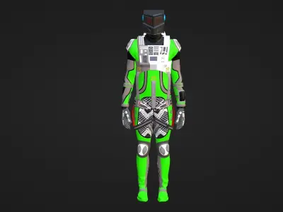 Robot Soldier - Assault Soldier Low-poly 3D model 16