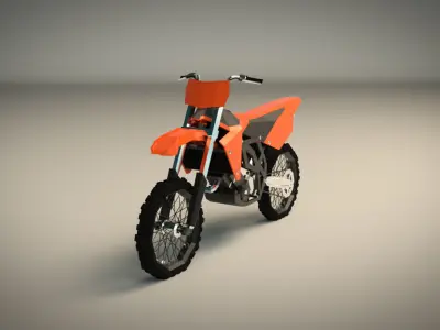 Low Poly Dirt Bike 01 Low-poly 3D model