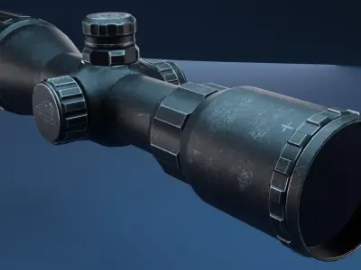 optical sight Low-poly 3D model