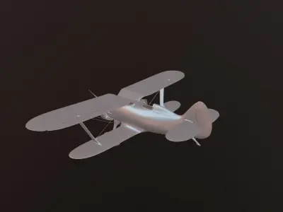 High detailed model i15 biplane 3D print model