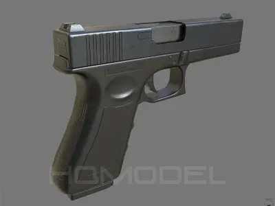 Generic Handgun 9mm Pistol PBR Low-poly 3D model