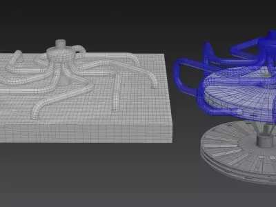 Octo Vortex Tesla Turbine - Concept 02 3D model