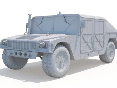 Army Vehicle  Low-poly 3D model