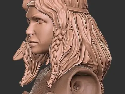 Goldmoon Mythic Legions Head and Staff 3D print model