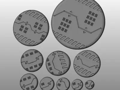S17 - DROP BAY 20-120mm Round Bases-Diorama 3D print model