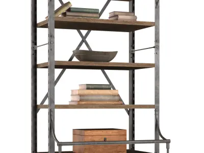 French Library Bookcase 3D model