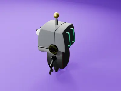 CUTE ROBOT Low-poly 3D model 8
