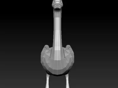 3D DUCK - LOWPOLY goose Low-poly 3D model