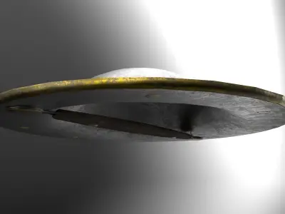 Medieval Steel Buckler Low-poly 3D model