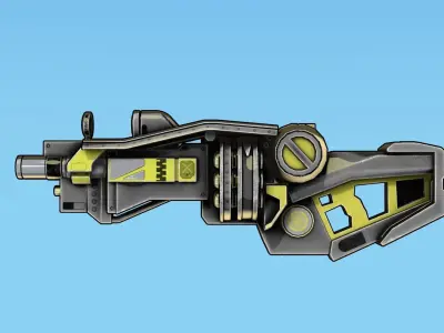 Sci-Fi Shotgun - Aim Shooter Low-poly 3D model