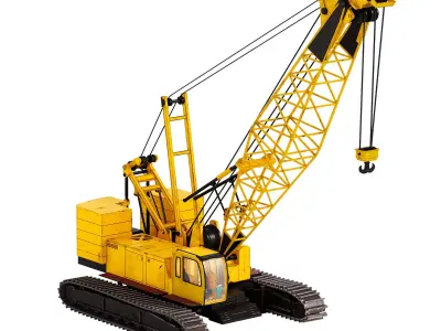 Crawler Crane Construction Vehicle Low-poly 3D model