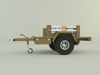 military trailer model 3D model